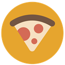 Pizza, Fast food, food, triangle, italian, Italian Food Goldenrod icon