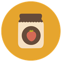 Jar, Conserve, breakfast, food, jam Goldenrod icon