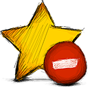 delete, star Gold icon