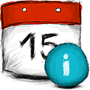 date, Info Firebrick icon