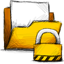 Folder, locked Gold icon