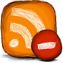 delete, Rss DarkOrange icon