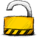 Lock, Unlocked Black icon