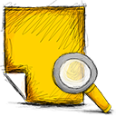 search, Note Gold icon