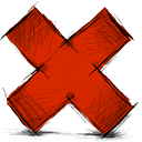 Deny, bullet Firebrick icon