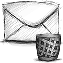 Email, Trash Black icon