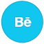 Behance DeepSkyBlue icon