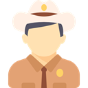 job, Avatar, profession, police, ranger, Occupation, Sheriff, people DarkSalmon icon