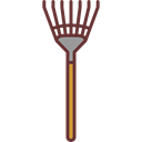 pitchfork, gardening, Tools And Utensils, Rake Black icon