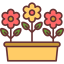 nature, Botanical, flowers, pot, garden, blossom SaddleBrown icon