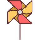 mill, Windmill, pinwheel, Toy, wind Black icon