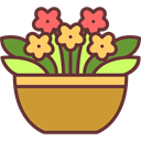 nature, garden, Botanical, flowers, pot, blossom SaddleBrown icon