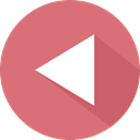Arrows, Back, button, video player, previous, play, Multimedia Option, music player, directional, Orientation PaleVioletRed icon