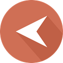Orientation, Back, Multimedia Option, directional, previous, Arrows IndianRed icon