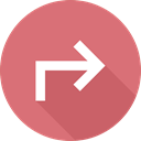Orientation, right arrow, directional, Arrows, Multimedia Option PaleVioletRed icon