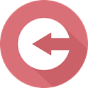 Back, Multimedia Option, directional, Arrows, left arrow, Orientation, previous PaleVioletRed icon