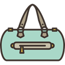 Handbag, baggage, travel, fashion, luggage LightBlue icon