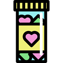 lovely, Hearts, romantic, Love Pills Black icon