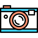 picture, technology, photograph, photo camera, digital Black icon