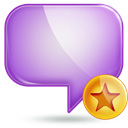 Chat, fav MediumOrchid icon