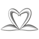 Heart, swan Black icon