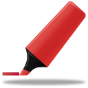 highlightmarker, red Black icon