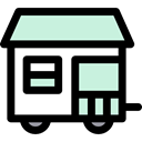 Construction, buildings, property, real estate, Mobile House, Home, residential Black icon