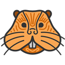 mammal, Animals, Indigenous, tribal, Beaver, head, wildlife SandyBrown icon