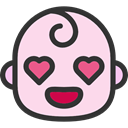 people, feelings, Heads, faces, emoticons, baby, love MistyRose icon