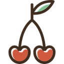 Fruit, Healthy Food, organic, diet, cherries, food Black icon