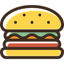 junk food, food, Burger, hamburger, sandwich, Fast food DarkSlateGray icon