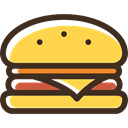 Burger, food, hamburger, sandwich, Fast food, junk food SandyBrown icon