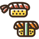 sushi, Japanese Food, fish, maki, raw, food DarkSlateGray icon