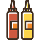 ketchup, food, Spicy, Sauces, Mustard, Condiment DarkSlateGray icon