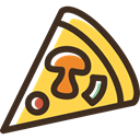food, junk food, Fast food, Italian Food, Pizzas, Unhealthy, Pizza DarkSlateGray icon