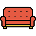 furniture, sofa, Armchair, Comfortable, livingroom Tomato icon