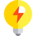 Electric, invention, Idea, electricity, technology, Lights, Tools And Utensils, illumination Gold icon