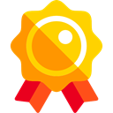 Badge, reward, award, medal, insignia, Emblem Gold icon