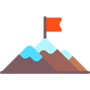 flag, Snow, mountain, landscape, nature, mountains, Altitude Black icon