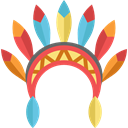 headdress, Adornment, ornament, Native American Black icon