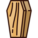 wooden, western, coffin, Dead, wood, death Black icon
