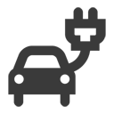 Car, electricity DarkSlateGray icon