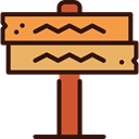 wood, Pointer, sign, western, signs, wooden, Direction SandyBrown icon