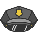 fashion, Costume, uniform, Cap, Policeman, Authority DarkSlateGray icon