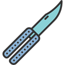 weapons, criminal, Knife, Blade, weapon, Butterfly Knife Icon