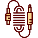 Cable, power, Tools And Utensils, Connection, Cord Maroon icon