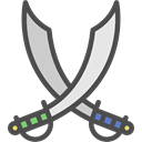 saber, weapons, pirate, Blade, weapon Black icon
