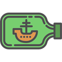 decoration, Ship In A Bottle, ornament, Boat DarkSeaGreen icon