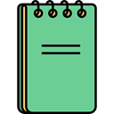 Notebook, Note, Address book, Business MediumAquamarine icon