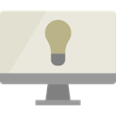 Light bulb, Idea, screen, monitor, Designer, electronic AntiqueWhite icon